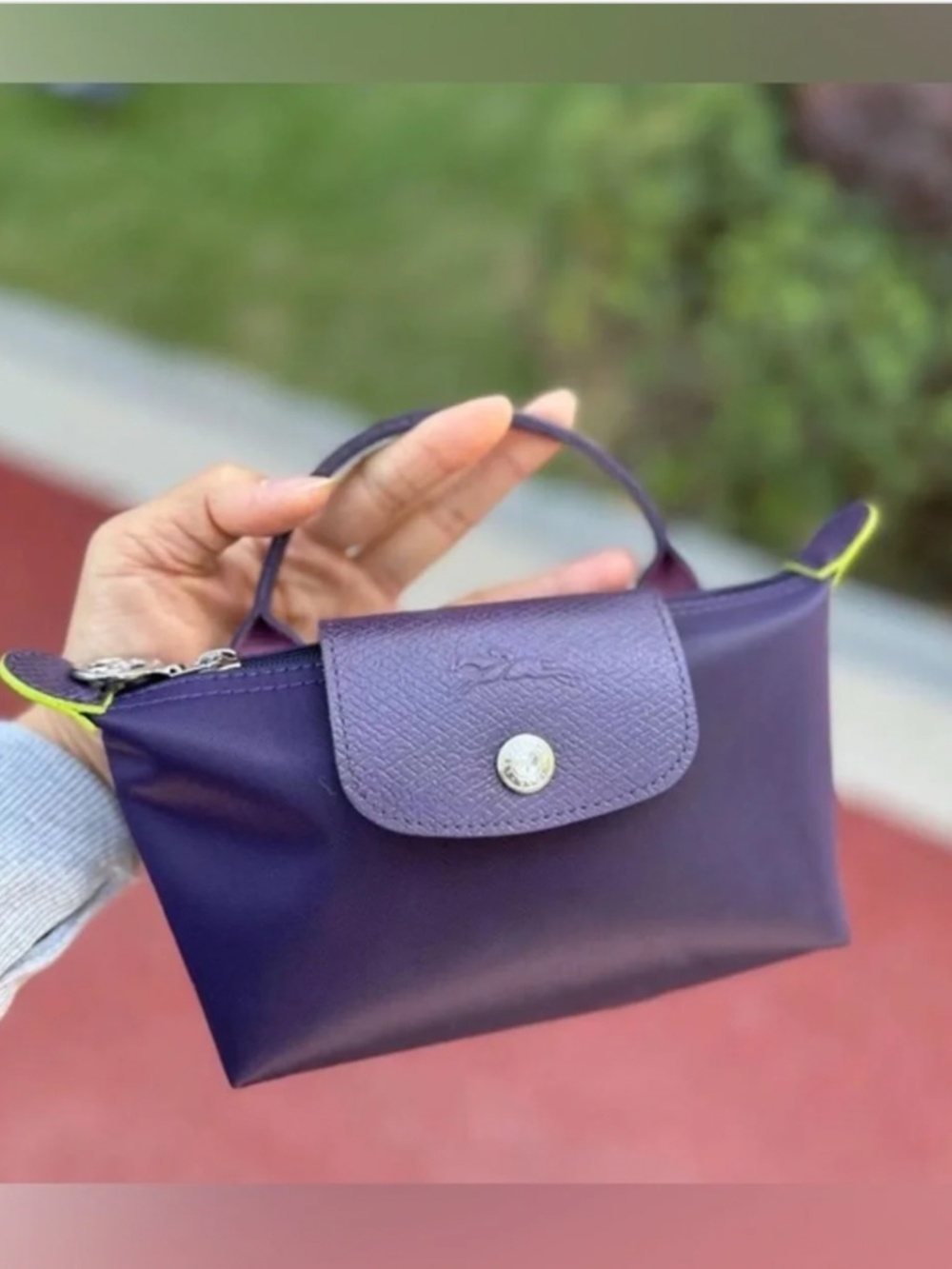 Longchamp mini le pliage Elegant purple plum Women's Bag purse tote crossbody